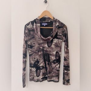 Vivienne Tam Mesh Butterfly Top